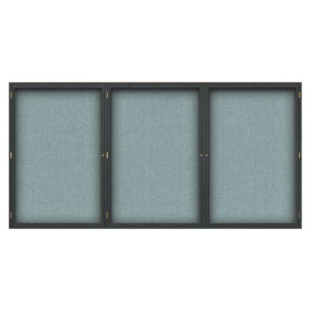 United Visual Products Open Faced Easy Tack Board, 72"x36", Grey Fabric/White UV9003AEZ-GREY-WHITE